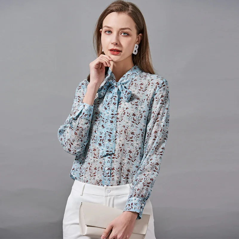 100% Mulberry Silk Blouse Women's Spring And Summer New Women's Wear 2021 Long Sleeve Printing Ol Shirt
100% Mulberry Silk Blouse Women's Spring And Summer New Women's Wear 2021 Long Sleeve Printing Ol Shirt