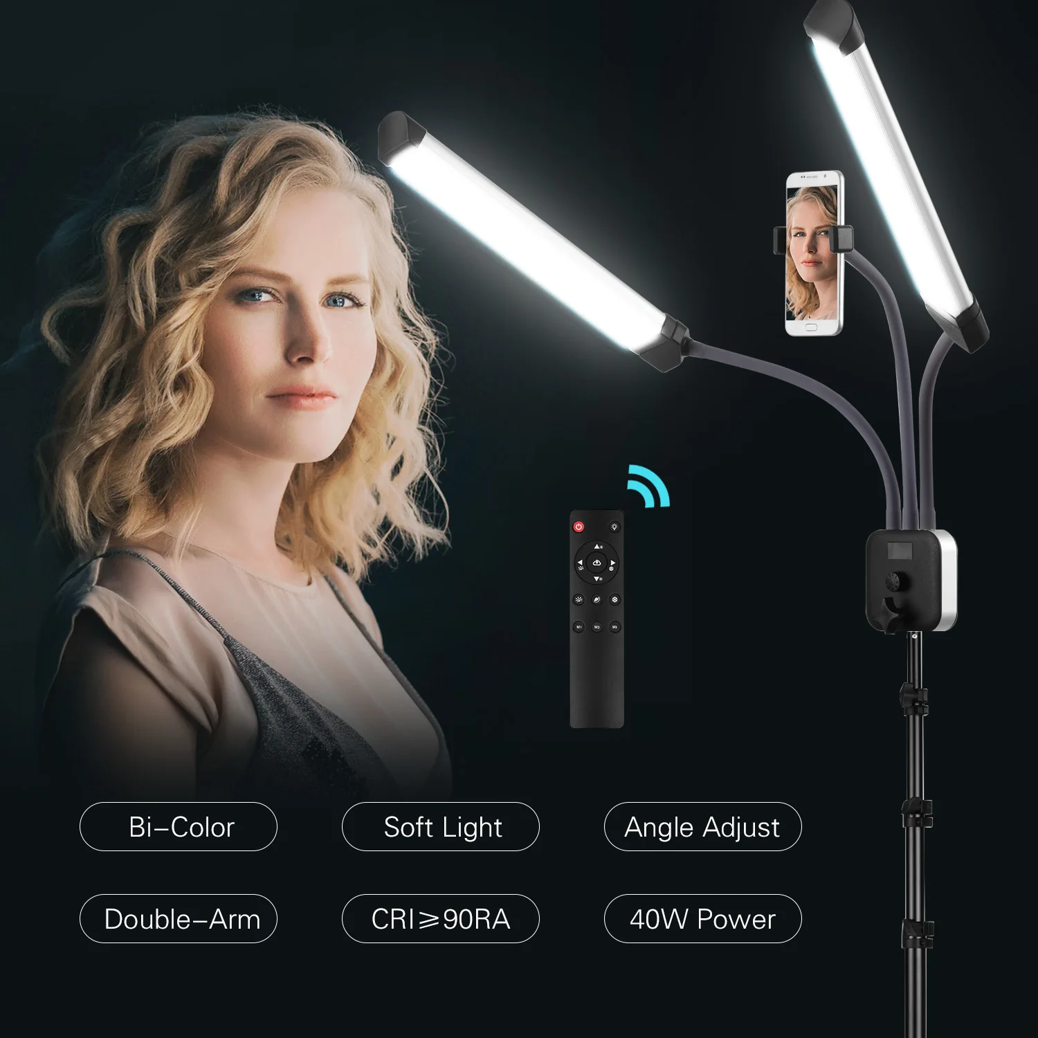 Anello di Luce Luce di Riempimento Dual-Braccio con Tubo Flessibile Tubi Della Lampada In Studio Kit con il
Anello di Luce Luce di Riempimento Dual-Braccio con Tubo Flessibile Tubi Della Lampada In Studio Kit con il