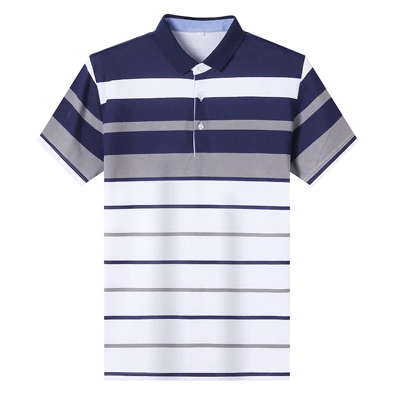 New Summer Brand Turn Down Collar Mens Striped Polo Shirts With Short Sleeve Top Quality Casual Tops Fashions Men's Clothing
New Summer Brand Turn Down Collar Mens Striped Polo Shirts With Short Sleeve Top Quality Casual Tops Fashions Men's Clothing