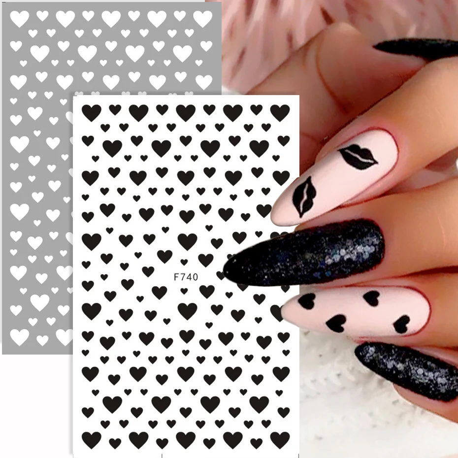 3D Black White Heart Nail Sticker Love Heart Stars Decals Self-Adhesive Valentines's Day Slider Letters Accessories SAF740
3D Black White Heart Nail Sticker Love Heart Stars Decals Self-Adhesive Valentines's Day Slider Letters Accessories SAF740