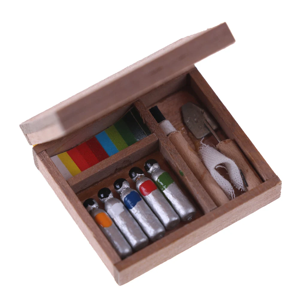 Кукольный дом мини краска ing Box пигментные палочки DIY части игрушки кукольный