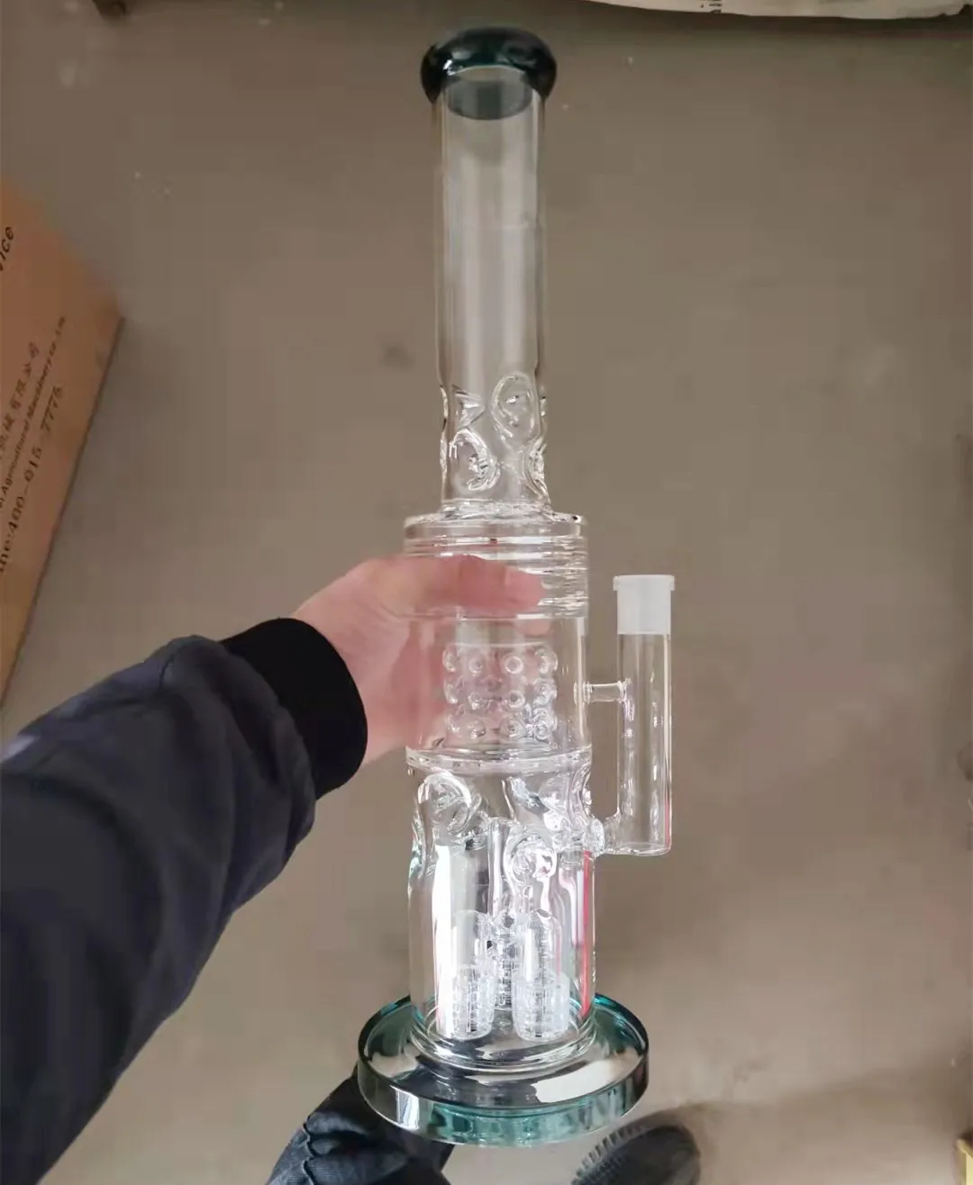 

46cm Glass Hookah Set Waterpipe Pipe Comes With 1pc Bowl Shisha Crystal Pipes Chicha Smoking Glass Dab Rig Hookahs