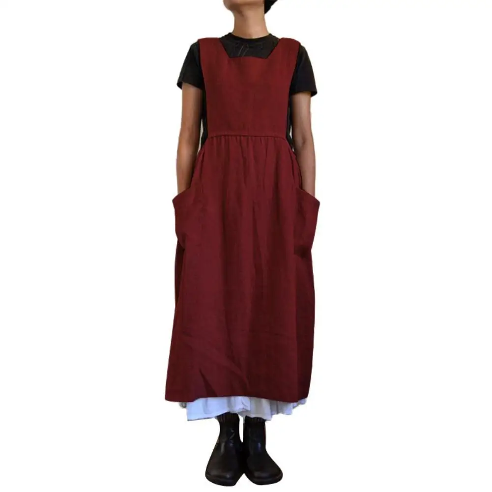 Summer dresses for women 2021 Solid Color Sleeveless Square Neck Pockets Cotton Linen Apron Long Dress Black xxxxxl Plus Size
Summer dresses for women 2021 Solid Color Sleeveless Square Neck Pockets Cotton Linen Apron Long Dress Black xxxxxl Plus Size