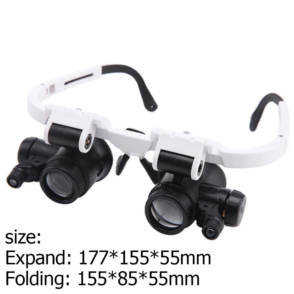 Magnifying Glasses LED Light Lamp Loupe Jeweler Headband Wearing Loupes Glasses Tool Repair Watch Reading Magnifying Eyewear
Magnifying Glasses LED Light Lamp Loupe Jeweler Headband Wearing Loupes Glasses Tool Repair Watch Reading Magnifying Eyewear