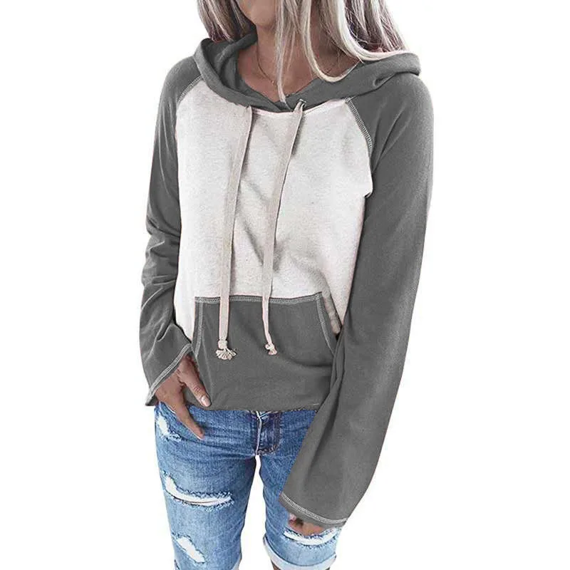 Women's 2021 Hot Style European and American New Style Hooded Pullover Color-blocking Casual Women's Sweater
Women's 2021 Hot Style European and American New Style Hooded Pullover Color-blocking Casual Women's Sweater