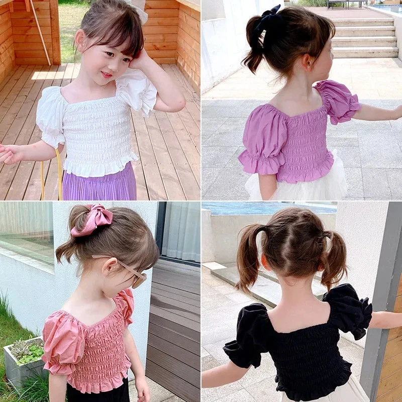 VIDMID Summer new girls wear Short Sleeve T-Shirt Baby Girl Bubble Sleeve fashion top P6229
VIDMID Summer new girls wear Short Sleeve T-Shirt Baby Girl Bubble Sleeve fashion top P6229
