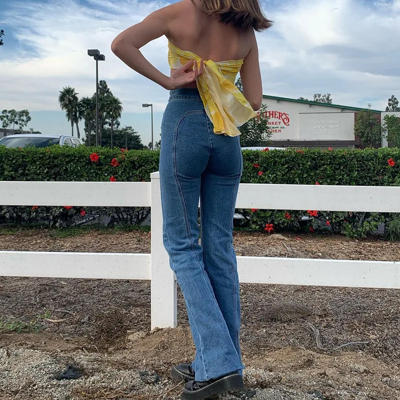 Vintage Y2K Women Denim Jeans 90S High Waist Sewing Thread Flare Pants Blue Slim Streetwear Retro Boyfriend Wide Leg Trousers
Vintage Y2K Women Denim Jeans 90S High Waist Sewing Thread Flare Pants Blue Slim Streetwear Retro Boyfriend Wide Leg Trousers