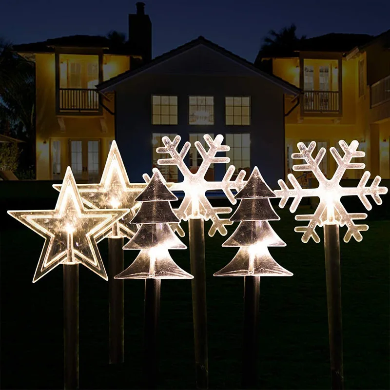 Solar Lawn Lamp Five-pointed Star Snowflake Christmas Tree Outdoor Led Garden Landscape Plug Light
Solar Lawn Lamp Five-pointed Star Snowflake Christmas Tree Outdoor Led Garden Landscape Plug Light