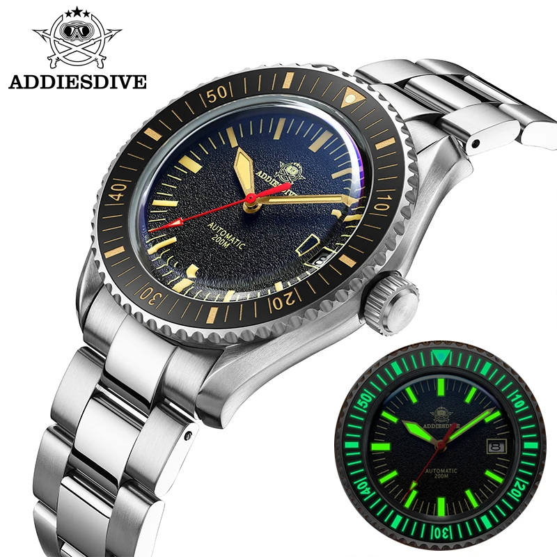 Addies Dive New Men Automatic Watch Sapphire Crystal 200m Diving Watch Retro Luminous Dial Ceramic Bezel NH35 Men's Watches
Addies Dive New Men Automatic Watch Sapphire Crystal 200m Diving Watch Retro Luminous Dial Ceramic Bezel NH35 Men's Watches