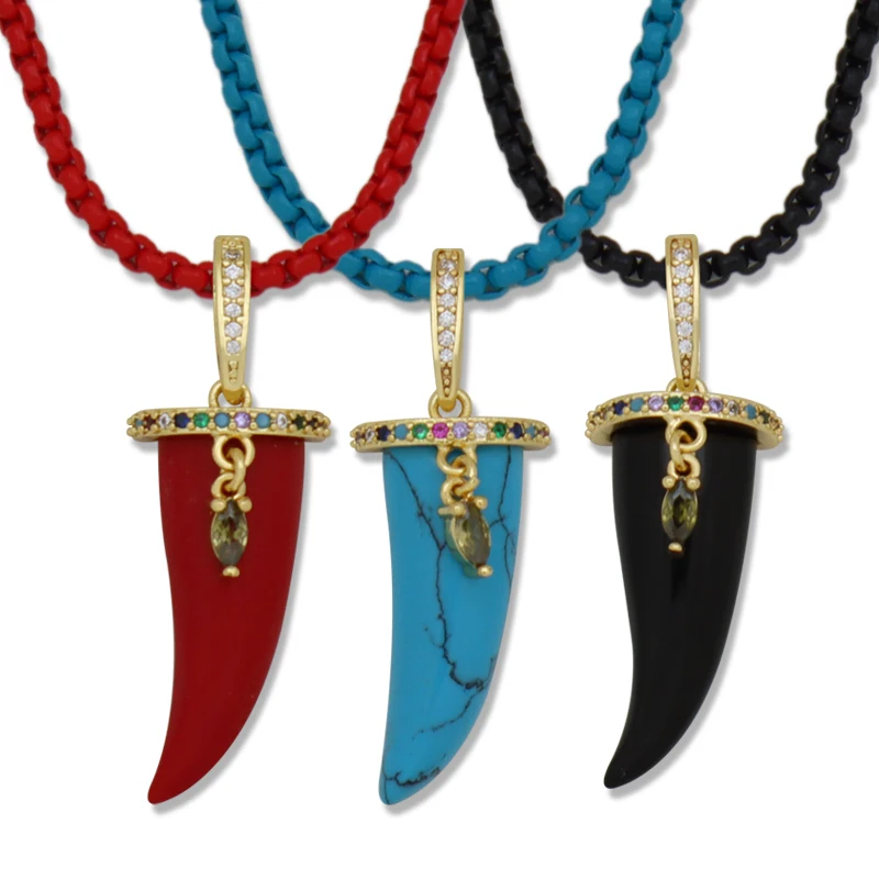 Retro Red Horn Pendant Necklace Protection Amulet Jewelry for Men Steampunk Bohemian Collar Stone Italian Horn Pepper Pendant
Retro Red Horn Pendant Necklace Protection Amulet Jewelry for Men Steampunk Bohemian Collar Stone Italian Horn Pepper Pendant