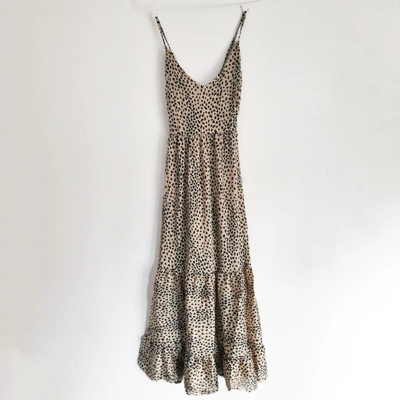 Elegant Backless Lace Up Summer Dress Women Clothing Sleeveless Leopard Maxi Boho Beach Dress Lady Long Vestido Feminino
Elegant Backless Lace Up Summer Dress Women Clothing Sleeveless Leopard Maxi Boho Beach Dress Lady Long Vestido Feminino
