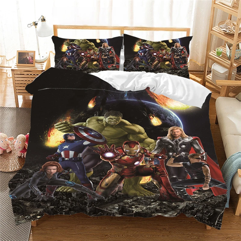 Cartoon 3D Captain America Bedding Sets Boy/Girls Avengers Character Sheet, Pillowcase & Duvet Cover Sets Single Twin Full Size
Cartoon 3D Captain America Bedding Sets Boy/Girls Avengers Character Sheet, Pillowcase & Duvet Cover Sets Single Twin Full Size