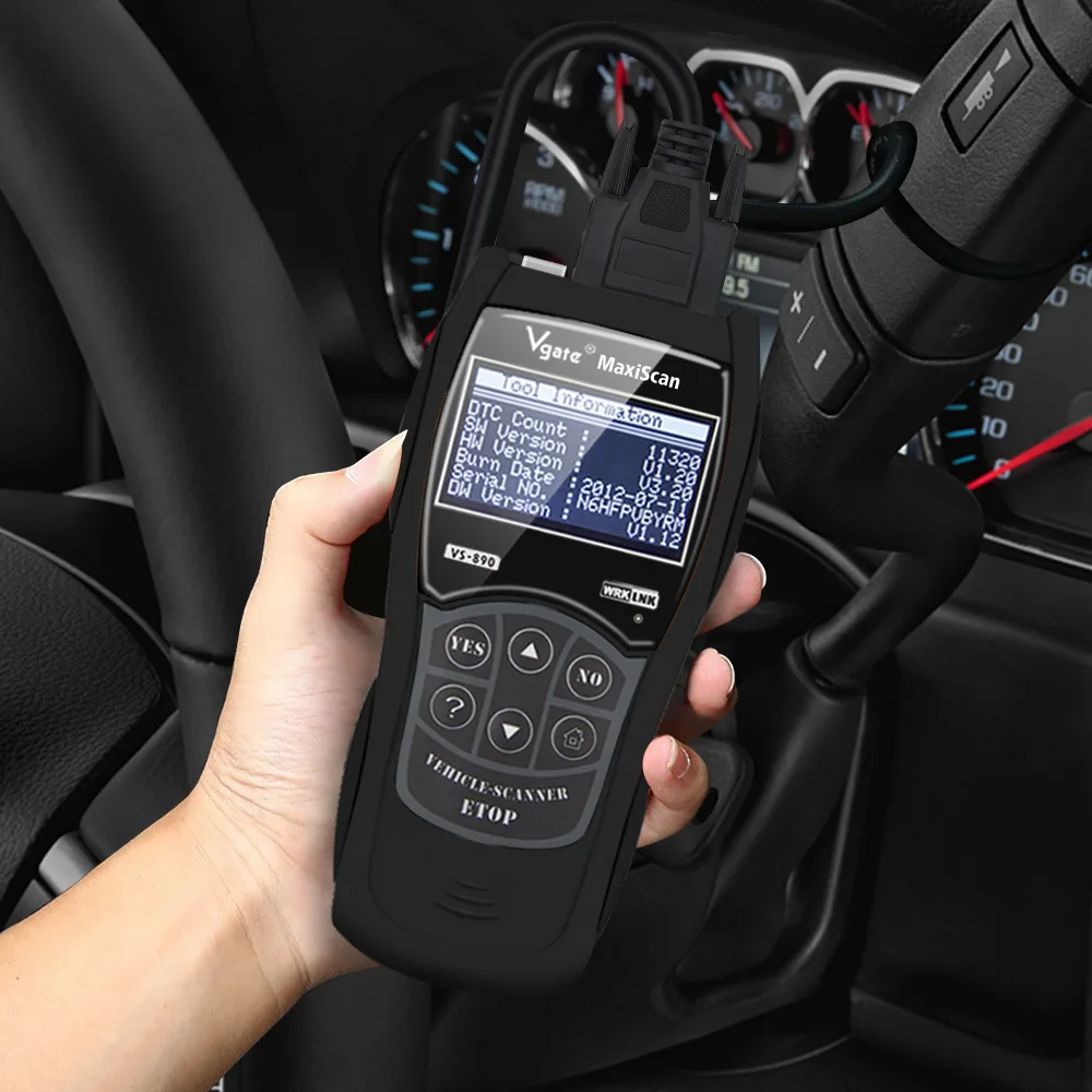 Vgate ScanTool VS890 OBD2 Car detector Maxiscan OBD II Code Reader Fault Code Reader Auto Diagnostic-Tool multi-language support
Vgate ScanTool VS890 OBD2 Car detector Maxiscan OBD II Code Reader Fault Code Reader Auto Diagnostic-Tool multi-language support