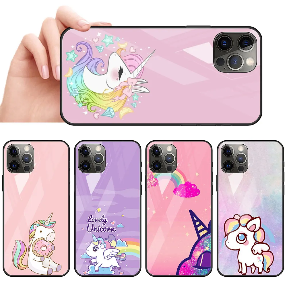 Unicorn Glass Cell Phone Case For iPhone 11 12 Mini 13 Pro Max 7 8 Plus X XR XS 6 6s SE 2020 Cover Coque
Unicorn Glass Cell Phone Case For iPhone 11 12 Mini 13 Pro Max 7 8 Plus X XR XS 6 6s SE 2020 Cover Coque