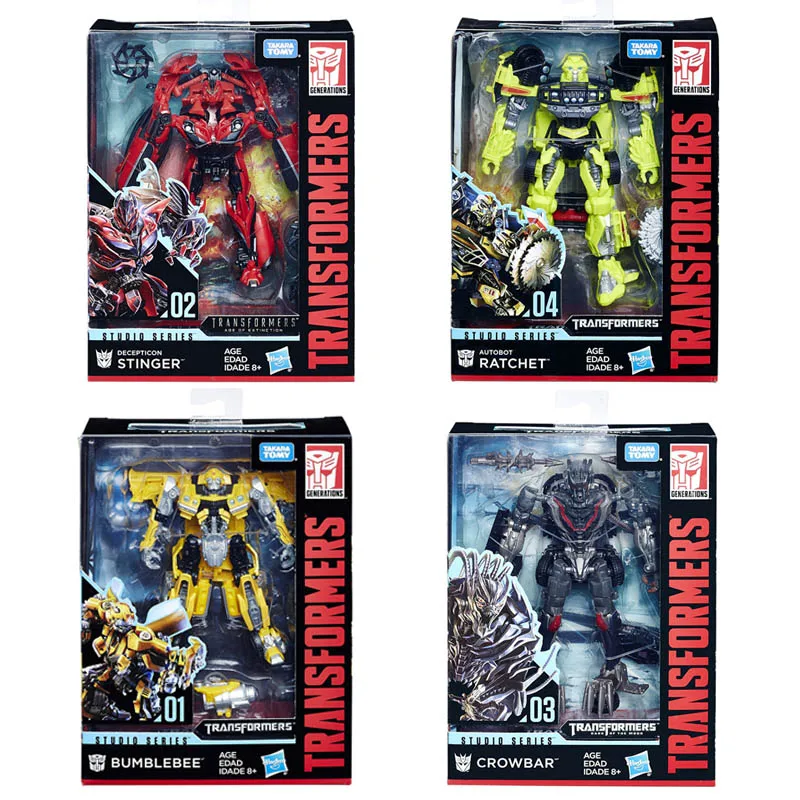 

Hasbro TransFormers Stinger Crowbar Ratchet Starscream Megatron Bumblebee Optimus Prime Model Anime Figures Doll Toy Collect