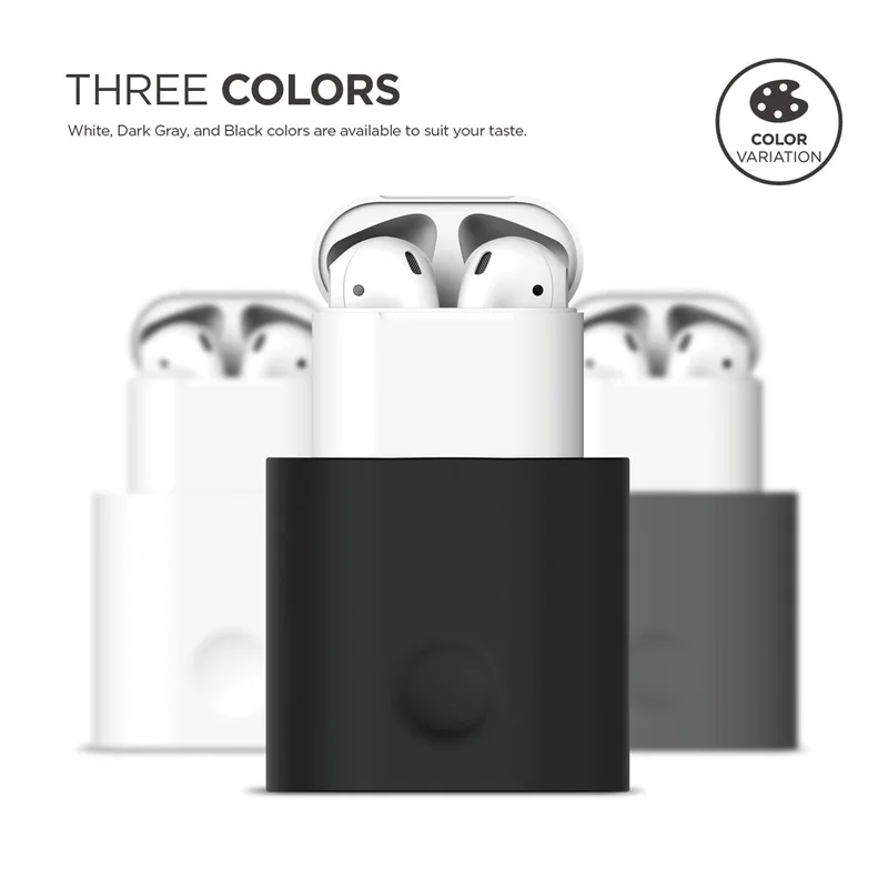 Мягкий силиконовый мини Портативный настольная Зарядная база для AirPods зарядная