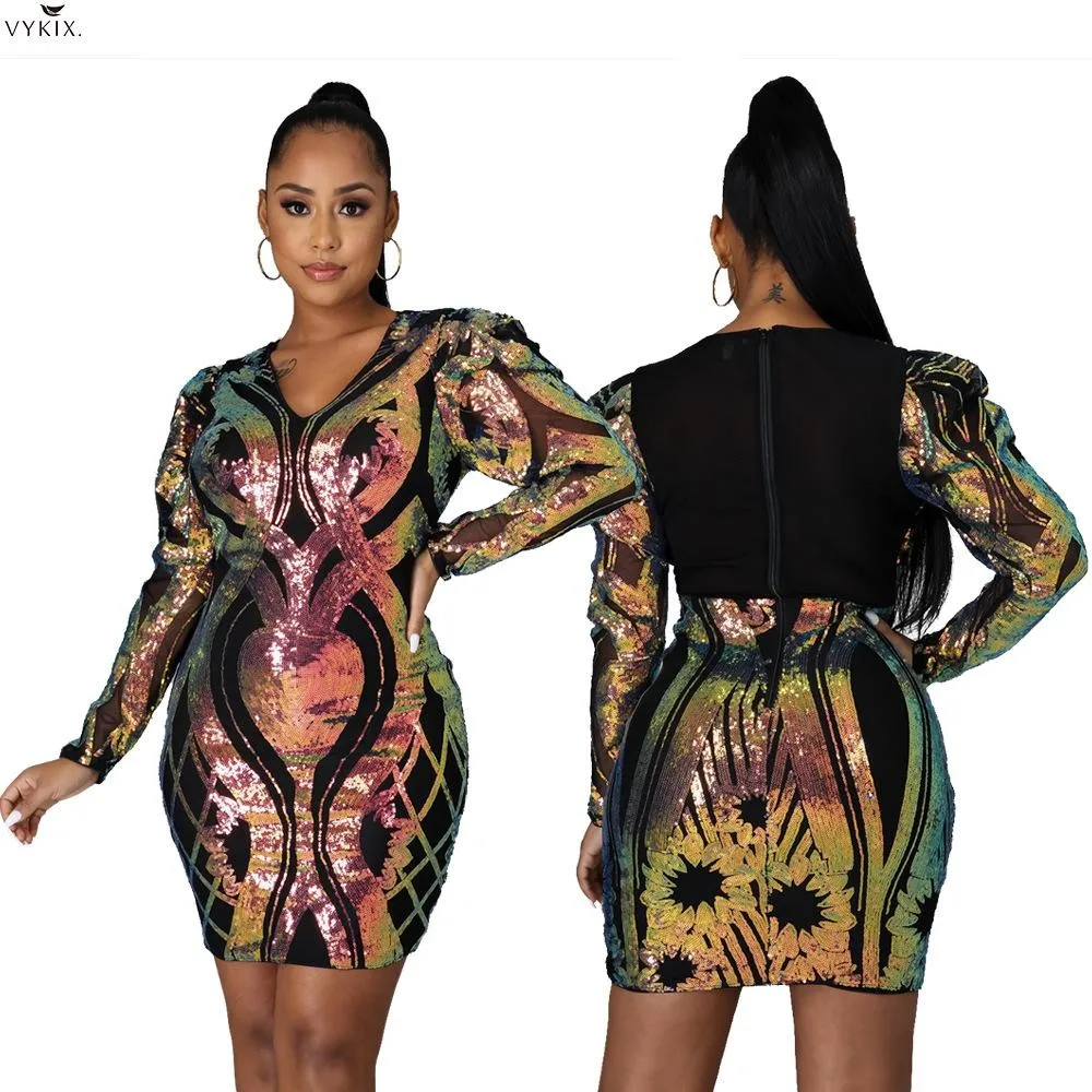 Fashion Sequins Bodycon Mini Dresses Paisley Patchwork Long Sleeve V-neck Sexy Clubwear Club Party Pencil Ladies Womens Dresses
Fashion Sequins Bodycon Mini Dresses Paisley Patchwork Long Sleeve V-neck Sexy Clubwear Club Party Pencil Ladies Womens Dresses