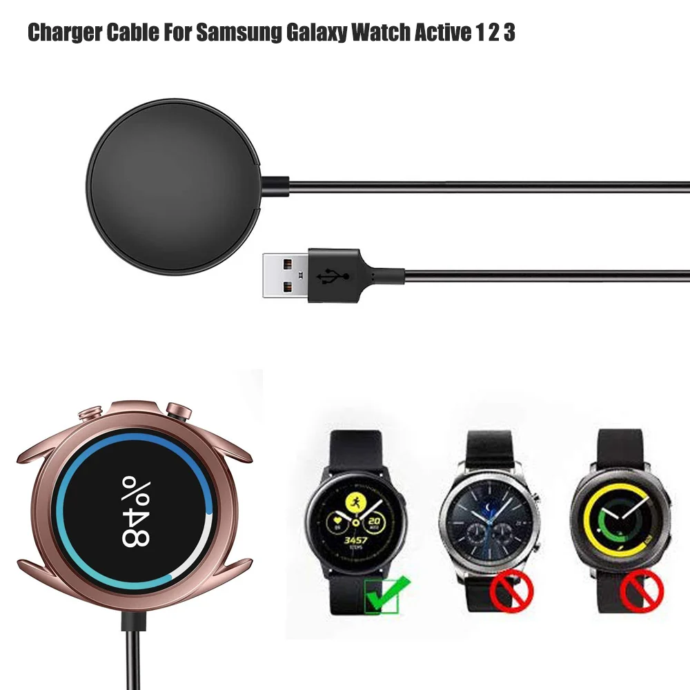 Baaletc 1m Charger Cable For Samsung Galaxy Watch Active 1 2 3 Replacement USB Charging Cable Cord Clip Dock Accessories
Baaletc 1m Charger Cable For Samsung Galaxy Watch Active 1 2 3 Replacement USB Charging Cable Cord Clip Dock Accessories
