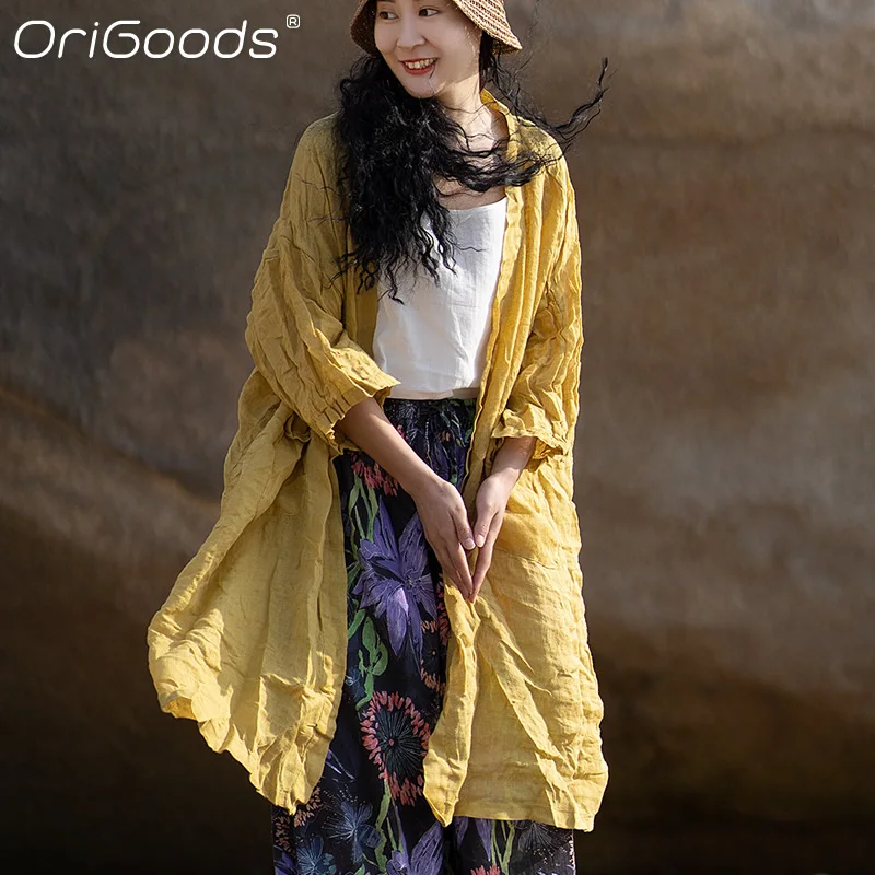 OriGoods Summer 2021 Long Shirts Women Vintage Plus Size Linen Long Blouse Novelty Oversized Shirt Thin Cool Elegant Tops E040
OriGoods Summer 2021 Long Shirts Women Vintage Plus Size Linen Long Blouse Novelty Oversized Shirt Thin Cool Elegant Tops E040