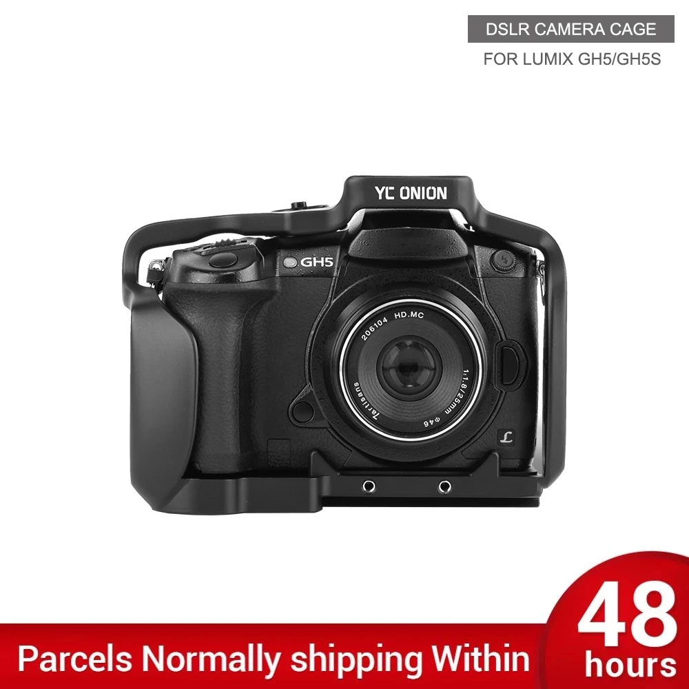 Camera Cage for Panasonic Lumix GH5/GH5S w/ Shoe Mount for SLR Magic Arm Super Crab Clamp Monitor Holder Flash Light DIY Options
Camera Cage for Panasonic Lumix GH5/GH5S w/ Shoe Mount for SLR Magic Arm Super Crab Clamp Monitor Holder Flash Light DIY Options