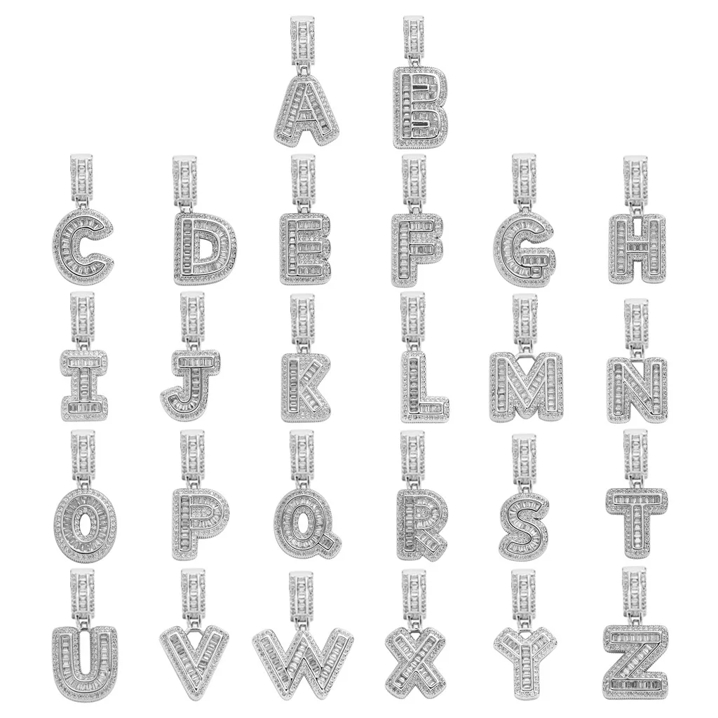 Custom Name Women Silver Color Iced Cubic Zirconia Baguette Initial Letter Pendant Necklace Custom Words Letters Charm Necklaces
Custom Name Women Silver Color Iced Cubic Zirconia Baguette Initial Letter Pendant Necklace Custom Words Letters Charm Necklaces