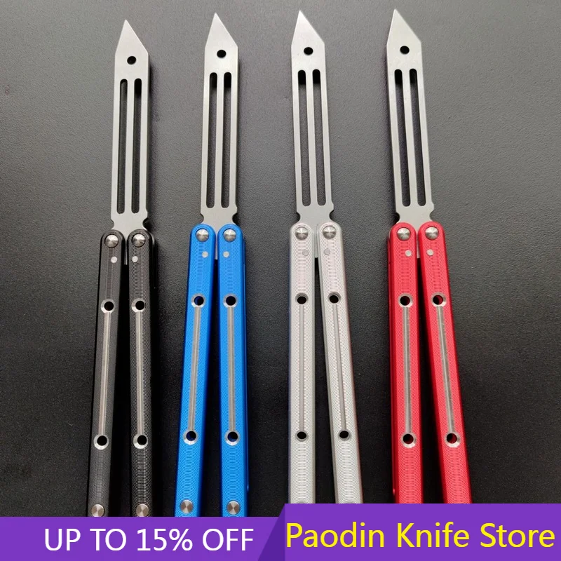 Baliplus Squid Butterfly Knife Trainer Bushings Channel Aluminum Alloy Handle 420 Blade Hunting EDC Pocket Tactical Knife Gift
Baliplus Squid Butterfly Knife Trainer Bushings Channel Aluminum Alloy Handle 420 Blade Hunting EDC Pocket Tactical Knife Gift