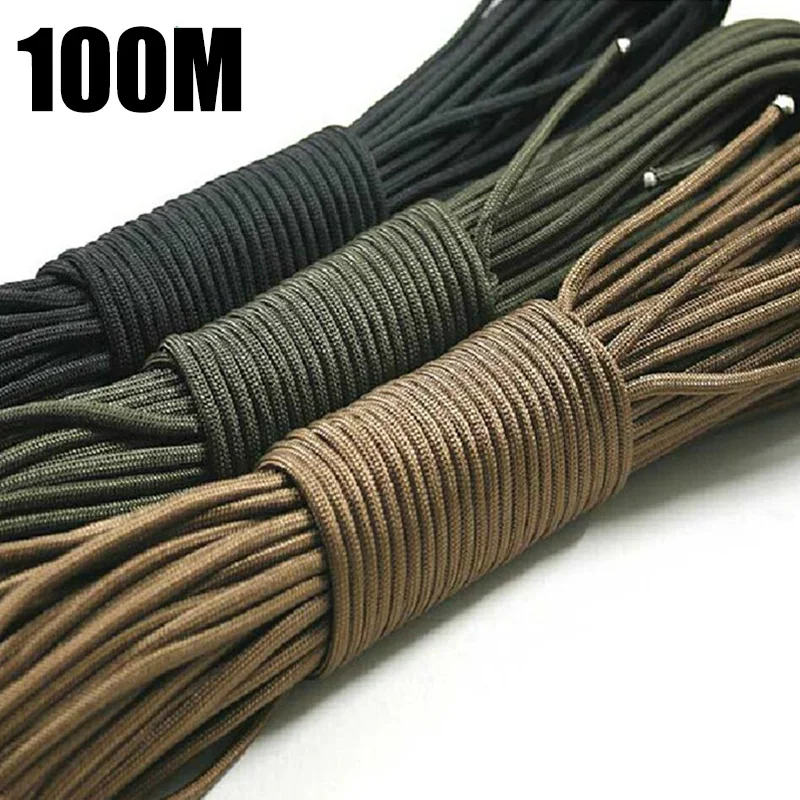 100M Dia.4mm 7 stand Cores Paracord for Survival Parachute Cord Lanyard Camping Climbing Camping Rope Hiking Clothesline
100M Dia.4mm 7 stand Cores Paracord for Survival Parachute Cord Lanyard Camping Climbing Camping Rope Hiking Clothesline