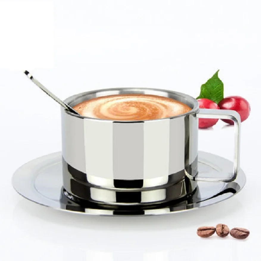Thickened 304 Stainless Steel Coffee Cup Set European Leisure Flower Tea Cup Milk Tea Cup Creative Water Cup 
Thickened 304 Stainless Steel Coffee Cup Set European Leisure Flower Tea Cup Milk Tea Cup Creative Water Cup