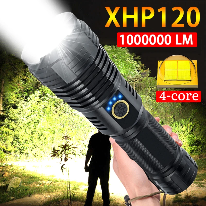 Новинка 5000 мАч XHP120 светодиодная вспышка USB Перезаряжаемый высокомощный фонарик светильник яркий Тактический светильник онарь 18650 26650
Новинка 5000 мАч XHP120 светодиодная вспышка USB Перезаряжаемый высокомощный фонарик светильник яркий Тактический светильник онарь 18650 26650