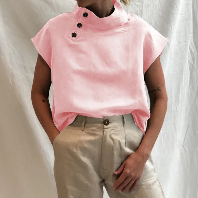 Casual Office Solid Color Pullover Loose Short-sleeved Single-breasted Top Summer Harajuku Style Plus Size Women's Clothing
Casual Office Solid Color Pullover Loose Short-sleeved Single-breasted Top Summer Harajuku Style Plus Size Women's Clothing