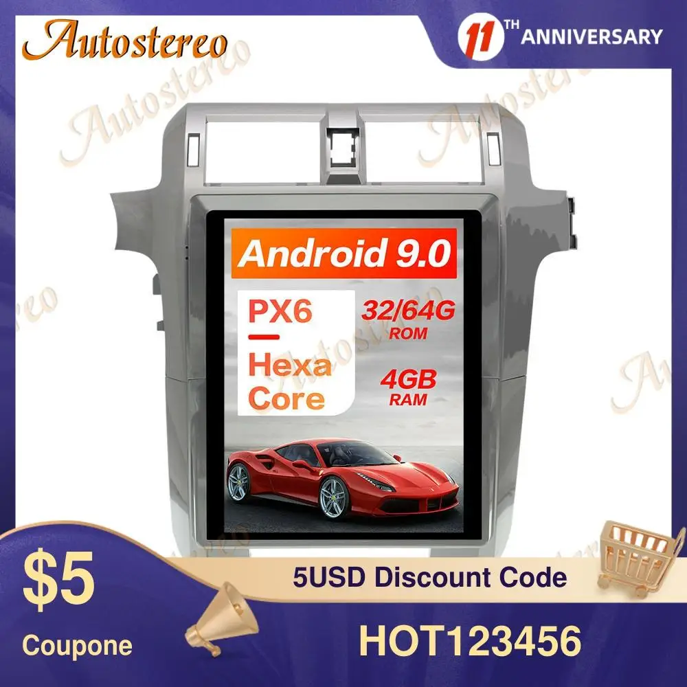 Tesla Style Android 9.0 PX6 Vertical Screen Car GPS Navigation For Lexus GX400 GX460 Head Unit Multimedia Player Auto Radio
Tesla Style Android 9.0 PX6 Vertical Screen Car GPS Navigation For Lexus GX400 GX460 Head Unit Multimedia Player Auto Radio