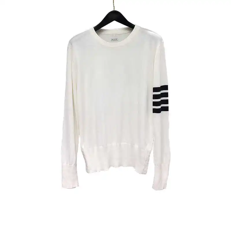 TB BROWNE2021 Fashion Brand Sweaters Men Slim Fit O-Neck Pullovers Clothing Striped Wool Cotton White Winter Casual Coat Ins
TB BROWNE2021 Fashion Brand Sweaters Men Slim Fit O-Neck Pullovers Clothing Striped Wool Cotton White Winter Casual Coat Ins