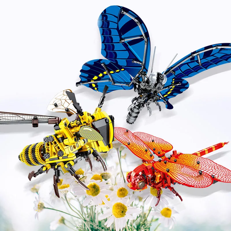 Simulated Insect Butterfly Bee Red Dragonfly Model Building Blocks DIY Educatioucational Toys for Children
Simulated Insect Butterfly Bee Red Dragonfly Model Building Blocks DIY Educatioucational Toys for Children