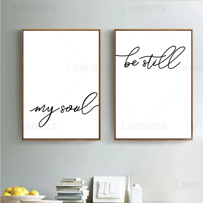 Nordic Minimalist Home Decor Be Still My Soul Quotes Canvas Painting Wall Art Decorative Posters And Prints Living Room Decor
Nordic Minimalist Home Decor Be Still My Soul Quotes Canvas Painting Wall Art Decorative Posters And Prints Living Room Decor