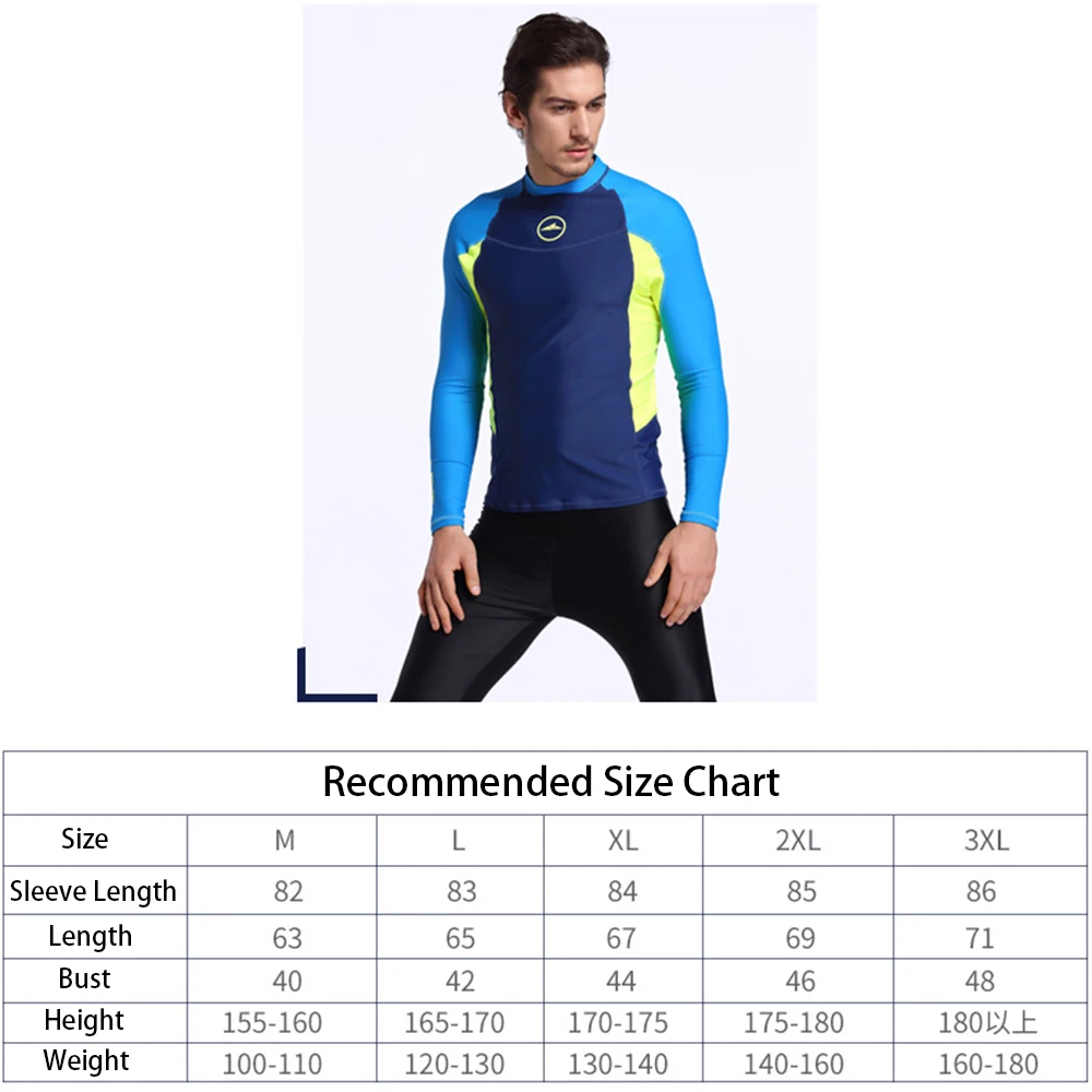 Sbart clothes men's long-sleeved stitching anti-ultraviolet sunscreen skin surfing diving swimming T-shirt sunscreen clothing
Sbart clothes men's long-sleeved stitching anti-ultraviolet sunscreen skin surfing diving swimming T-shirt sunscreen clothing