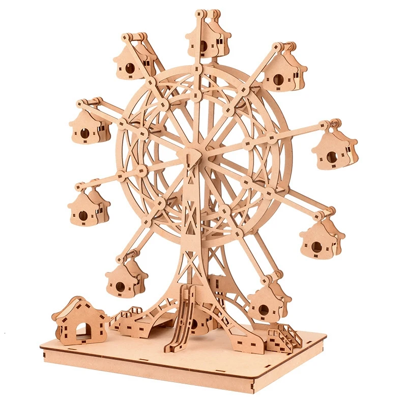 Rotatable DIY 3D Ferris Wheel Wooden Model DIY Puzzles Building Block Kits Assembly Toy Gift for Children Adult
Rotatable DIY 3D Ferris Wheel Wooden Model DIY Puzzles Building Block Kits Assembly Toy Gift for Children Adult