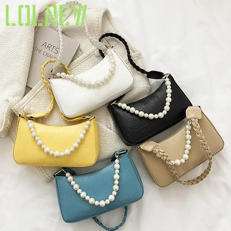 Women's bag 2021 Pearl Chain Trend Shopper Shoulder Bag Candy Color Luxury Handbag Shoulder Female Bag Ladies Armpit Purses
Women's bag 2021 Pearl Chain Trend Shopper Shoulder Bag Candy Color Luxury Handbag Shoulder Female Bag Ladies Armpit Purses