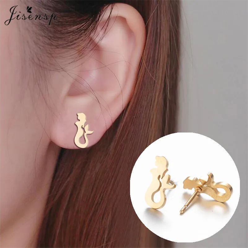 Jisensp 2021 New Fashion Lovely Mermaid Stud Earrings for Women Girls Unique Design Mermaid Ear Stud Minimalist Party Jewelry
Jisensp 2021 New Fashion Lovely Mermaid Stud Earrings for Women Girls Unique Design Mermaid Ear Stud Minimalist Party Jewelry