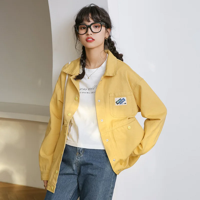 Spring Autumn Coats And Jackets Women 2021 Fashion Casual Korean Wild Cowboy Outerwear Jeans Female Loose Retro Red Denim Jacket
Spring Autumn Coats And Jackets Women 2021 Fashion Casual Korean Wild Cowboy Outerwear Jeans Female Loose Retro Red Denim Jacket