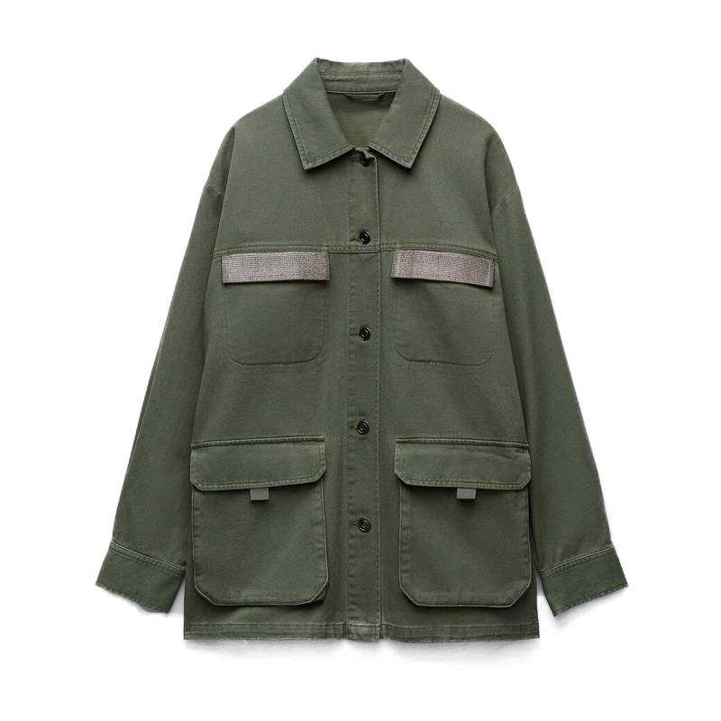 Женская свободная куртка ZA, повседневная универсальная куртка с карманами в европейском и американском стиле, осень 2021
Женская свободная куртка ZA, повседневная универсальная куртка с карманами в европейском и американском стиле, осень 2021