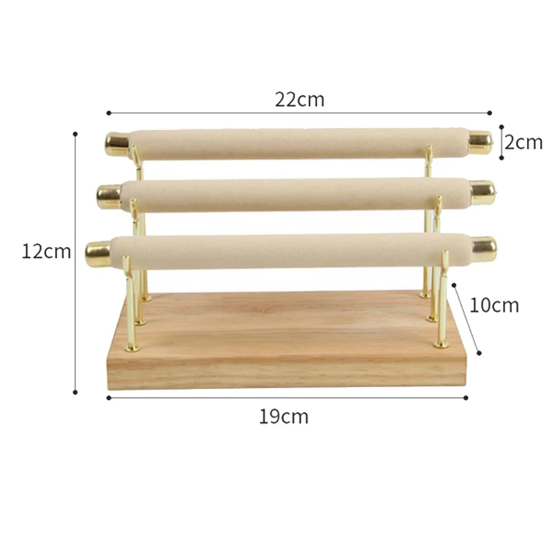 3 Pcs Wooden Jewelry Display Stand Ring Stand Jewelry Bracelet Display Rack, 2 Pcs Beige-Gray & 1 Pcs Beige
3 Pcs Wooden Jewelry Display Stand Ring Stand Jewelry Bracelet Display Rack, 2 Pcs Beige-Gray & 1 Pcs Beige