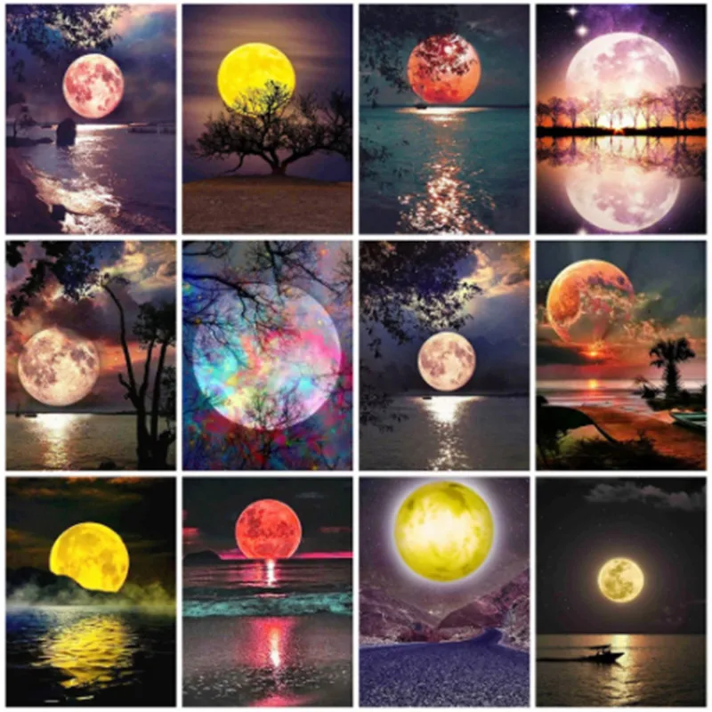 5D Diy Diamond Painting Cross Ctitch Kits Diamond Mosaic Embroidery Landscape Moon 3d Painting Round Drill Gift Wall Decor
5D Diy Diamond Painting Cross Ctitch Kits Diamond Mosaic Embroidery Landscape Moon 3d Painting Round Drill Gift Wall Decor
