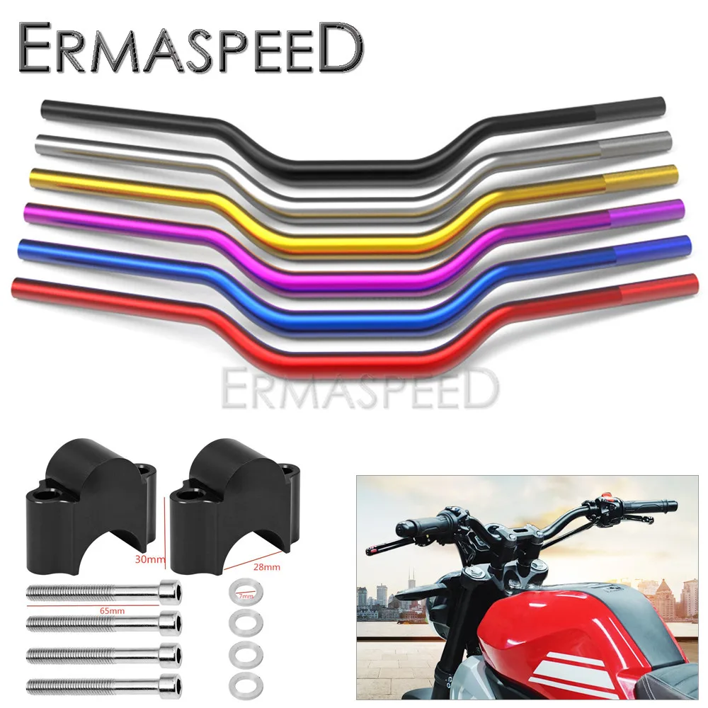 1 1/8" 28mm Motorcycle Handlebars Set CNC Heighten Handle Bars Riser Mount Clamp for Dirt Bike Pit Bike Off Road Bike Motorcycle
1 1/8" 28mm Motorcycle Handlebars Set CNC Heighten Handle Bars Riser Mount Clamp for Dirt Bike Pit Bike Off Road Bike Motorcycle