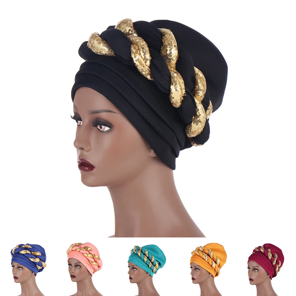 Muslim Twist Turban Hat For Women With Sequins Dance Party Beanie Full Cover Inner Hijab Caps African Head Wraps Female Bonnet
Muslim Twist Turban Hat For Women With Sequins Dance Party Beanie Full Cover Inner Hijab Caps African Head Wraps Female Bonnet