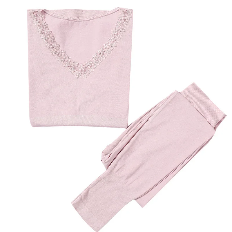 Fall/winter Stretch Slim Slimming Autumn Clothes Long Trousers Girl Round Neck Thin Thermal Underwear Suit Ropa Termica Mujer 
Fall/winter Stretch Slim Slimming Autumn Clothes Long Trousers Girl Round Neck Thin Thermal Underwear Suit Ropa Termica Mujer