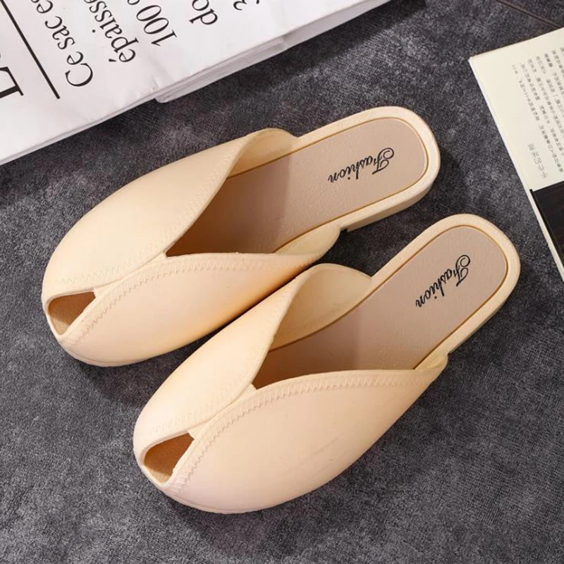 Women's Shoes 2020 Fashion Mules For Women PVC Leather Round Head Slip On Flip Flops Women Slipper Summer Sandals Flat Shoes
Women's Shoes 2020 Fashion Mules For Women PVC Leather Round Head Slip On Flip Flops Women Slipper Summer Sandals Flat Shoes