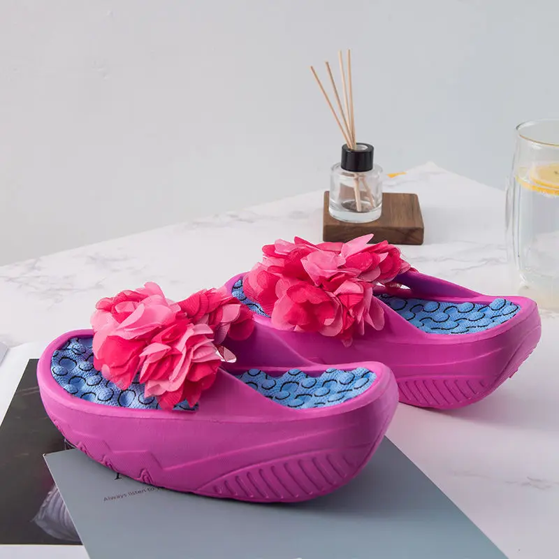 Women sandals Flowers Slippers summer flip flops Slippers woman Platform Women Garden shoes Slide Wedge Heel Thick Beach Slipper 
Women sandals Flowers Slippers summer flip flops Slippers woman Platform Women Garden shoes Slide Wedge Heel Thick Beach Slipper