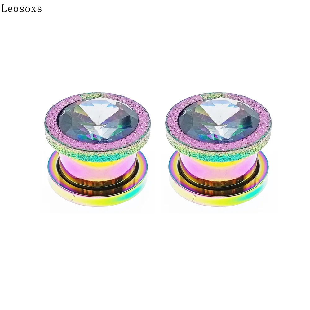 Leosoxs Stainless Steel Screw Ear Tunnel Plug Crystal Zircon Ear Tunnels Plug Tunnels Expander Body Piercing Fashion Jewelry 
Leosoxs Stainless Steel Screw Ear Tunnel Plug Crystal Zircon Ear Tunnels Plug Tunnels Expander Body Piercing Fashion Jewelry
