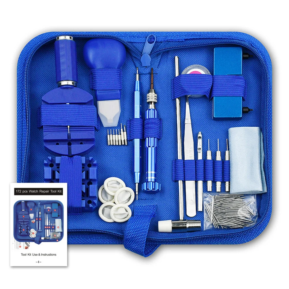 172pcs Watchmaker Watch Repair Tool Kit Clock Opener Repair Tool Kit Opener Link Spring Bar Remover Screwdriver Pin Hammer Set
172pcs Watchmaker Watch Repair Tool Kit Clock Opener Repair Tool Kit Opener Link Spring Bar Remover Screwdriver Pin Hammer Set