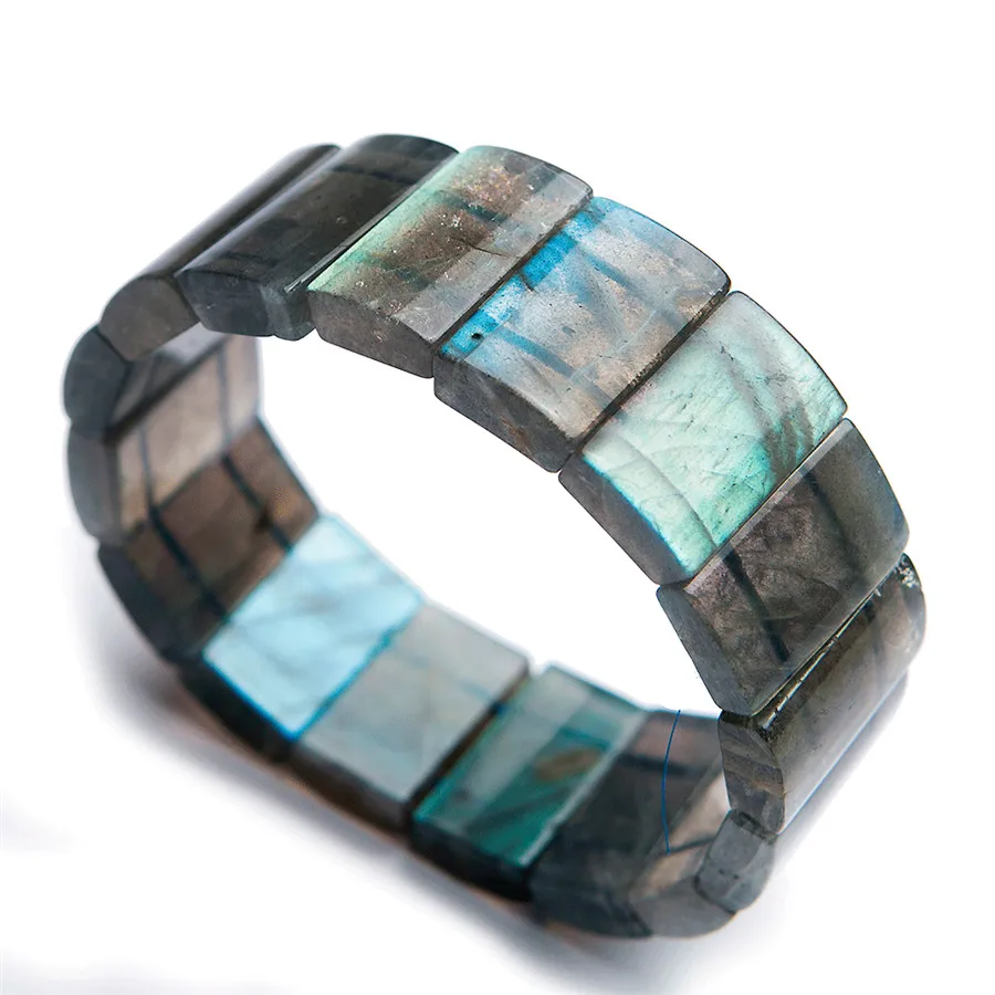Natural Labradorite Blue Light Bracelet Crystal 21x7mm Clear Rectangle Beads Rare Women Men 15/8.7/5.6mm AAAAA
Natural Labradorite Blue Light Bracelet Crystal 21x7mm Clear Rectangle Beads Rare Women Men 15/8.7/5.6mm AAAAA